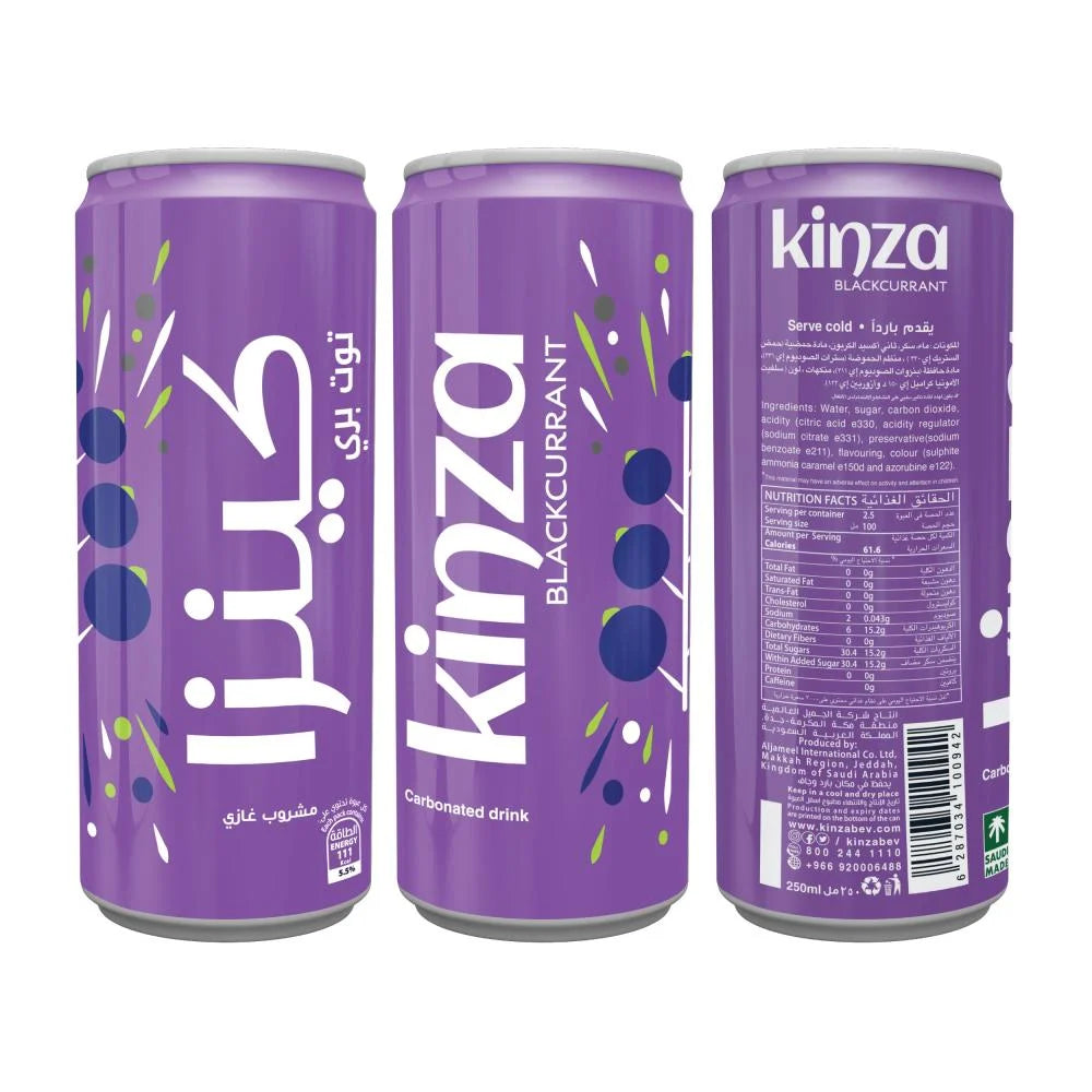 Kinza Blackcurrant 250 ml – 30 stk. pr. kasse